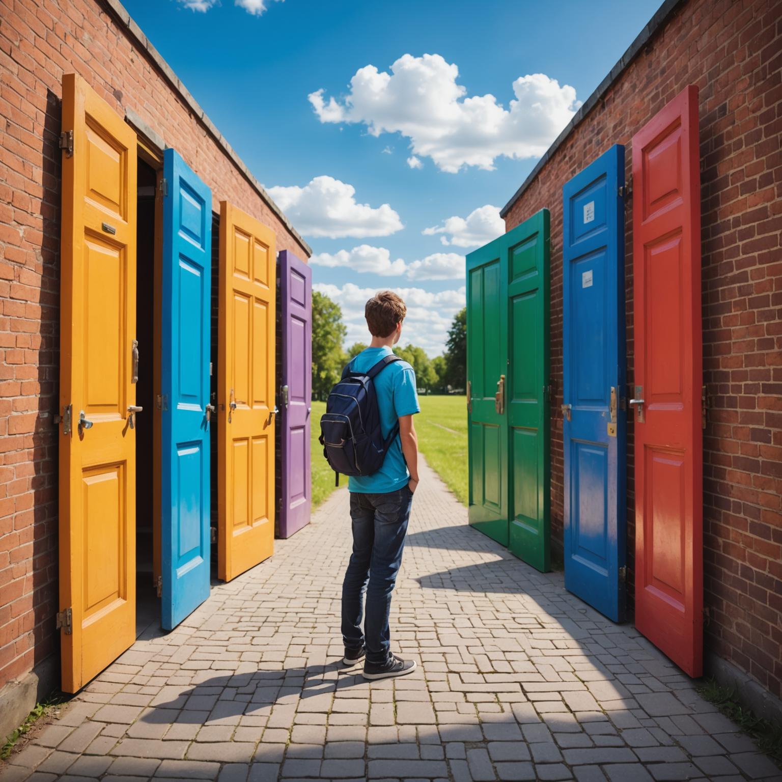 Student contemplating career pathway